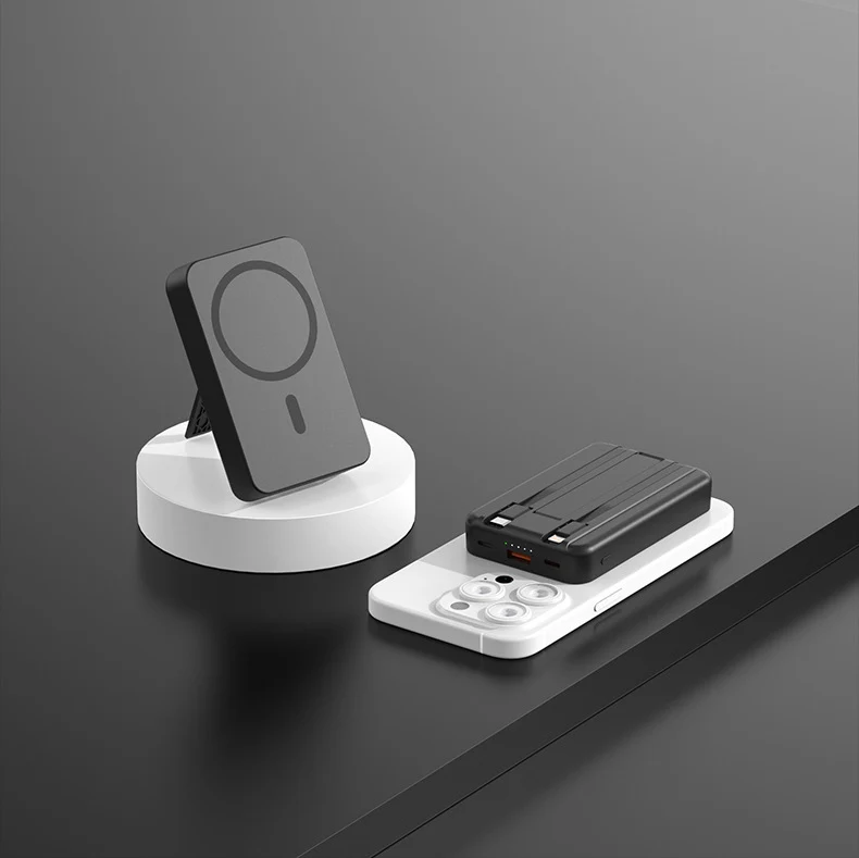 Magnetische Powerbank mit integriertem Ständer Skanto