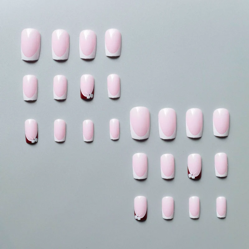 Creative Floral French Tip Nagelkunst Set