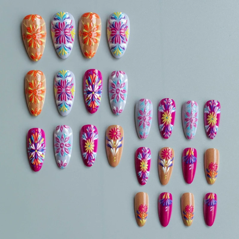 Kreatives Blumen-Acryl-Nagelkunst-Design-Kit