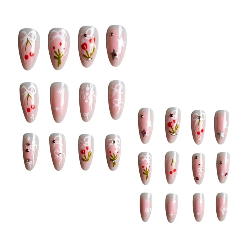 Kreative Florale Acryl-Nagelkunst