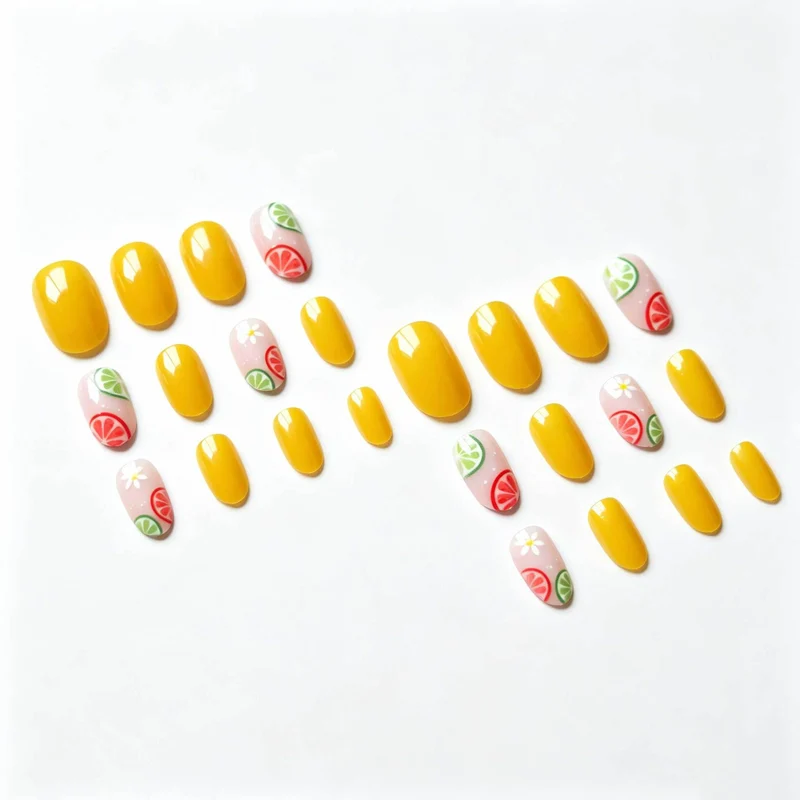 Kreatives zitrusinspiriertes Nail Art Set