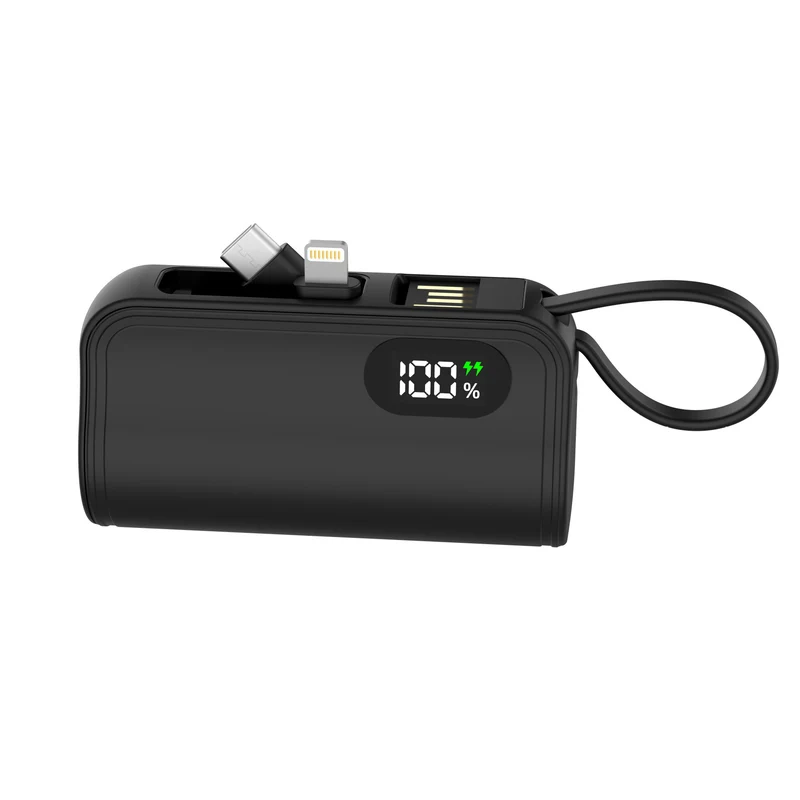 Kompakte Powerbank mit integriertem Ladekabel Skanto