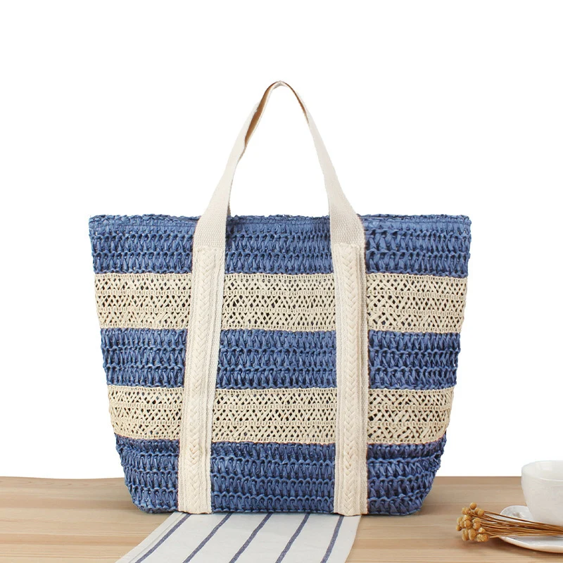 Tote Bag im modernen Korbflechtdesign mit stabilen Griffen Skanto