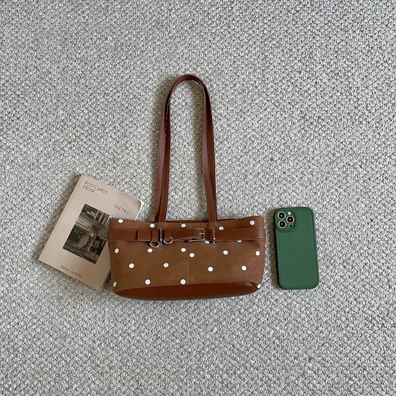 Stylische Pünktchen Schultertasche