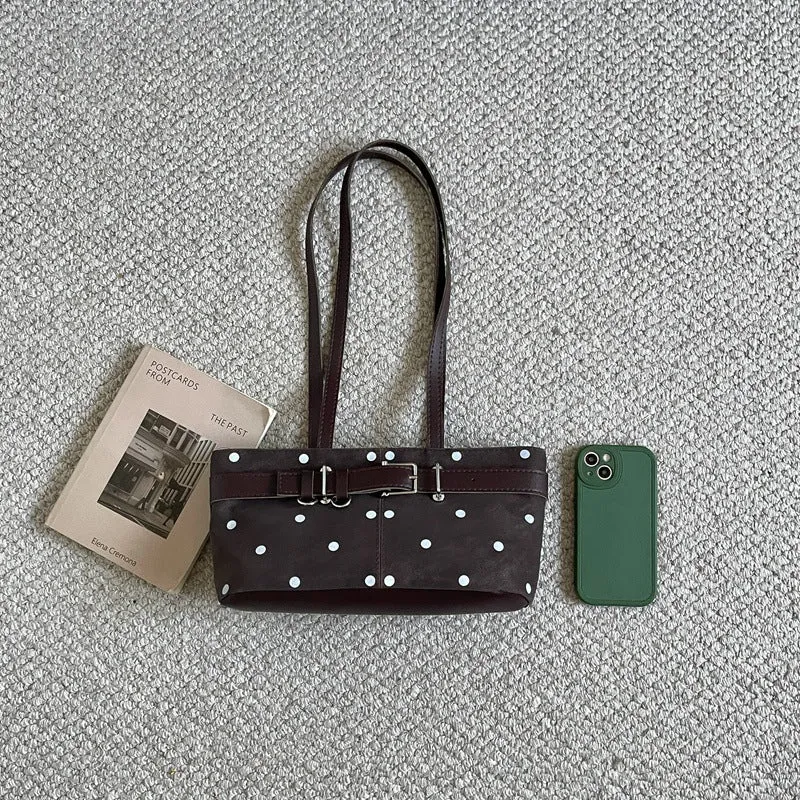 Stylische Pünktchen Schultertasche