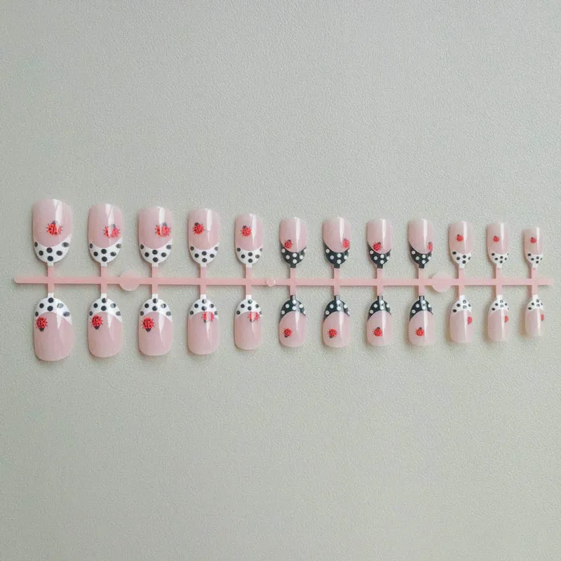 Kreatives Marienkäfer-Akzent-Nagelkunst-Set