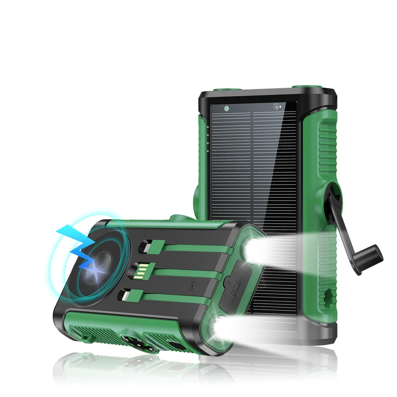 Skanto Multifunktionale Solar-Powerbank mit Handkurbel Skanto