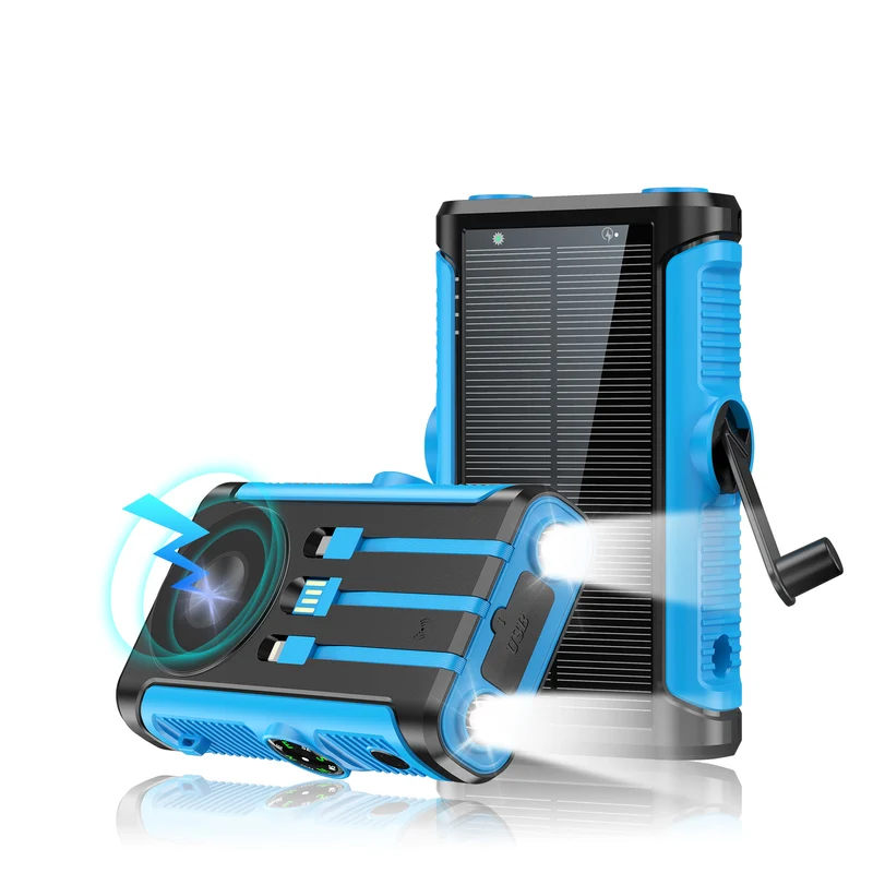 Skanto Multifunktionale Solar-Powerbank mit Handkurbel Skanto