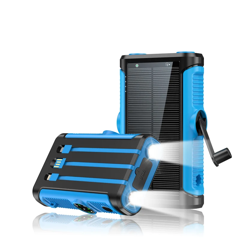 Skanto Multifunktionale Solar-Powerbank mit Handkurbel Skanto