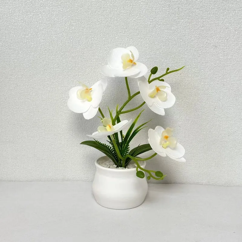 Elegante künstliche Orchideenpflanzenarrangement für die Wohnkultur