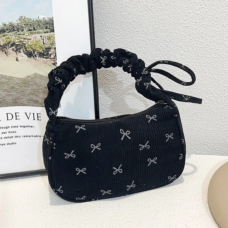 Stylische Mini-Korduroy-Crossbody-Tasche