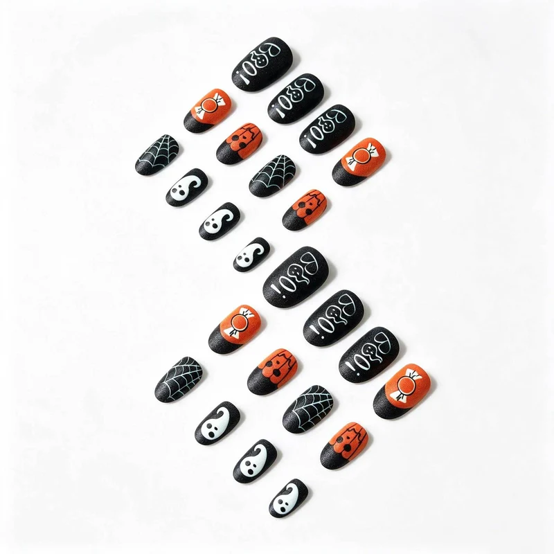 Kreatives Halloween-Themen Nagelkunstset