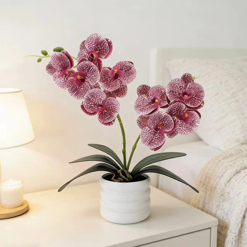 Elegante künstliche Orchideenblumenarrangement für die Wohnkultur
