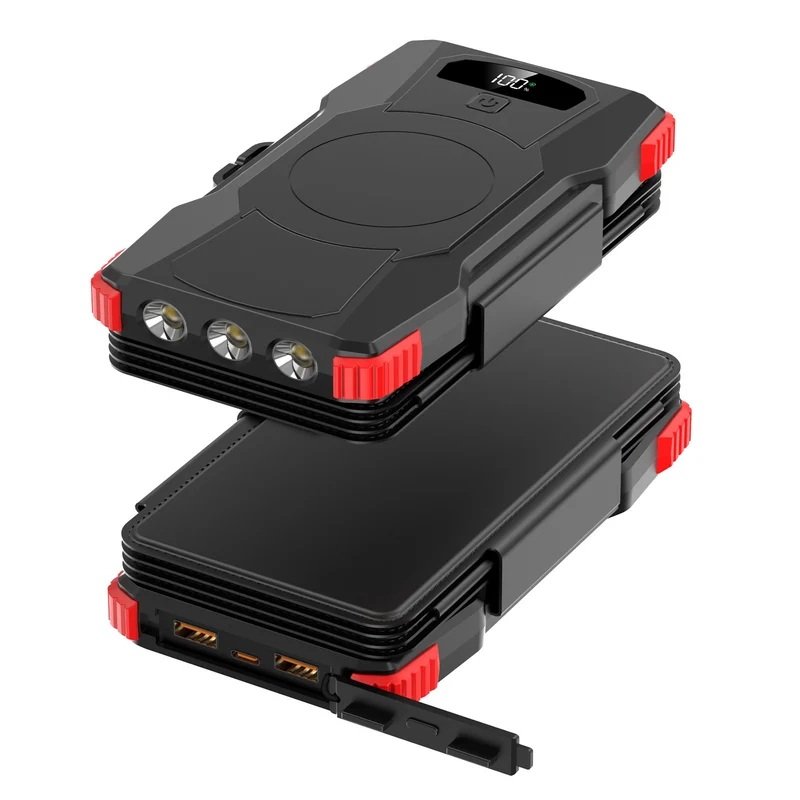 Powerbank mit Solarladung und LED-Leuchten Skanto