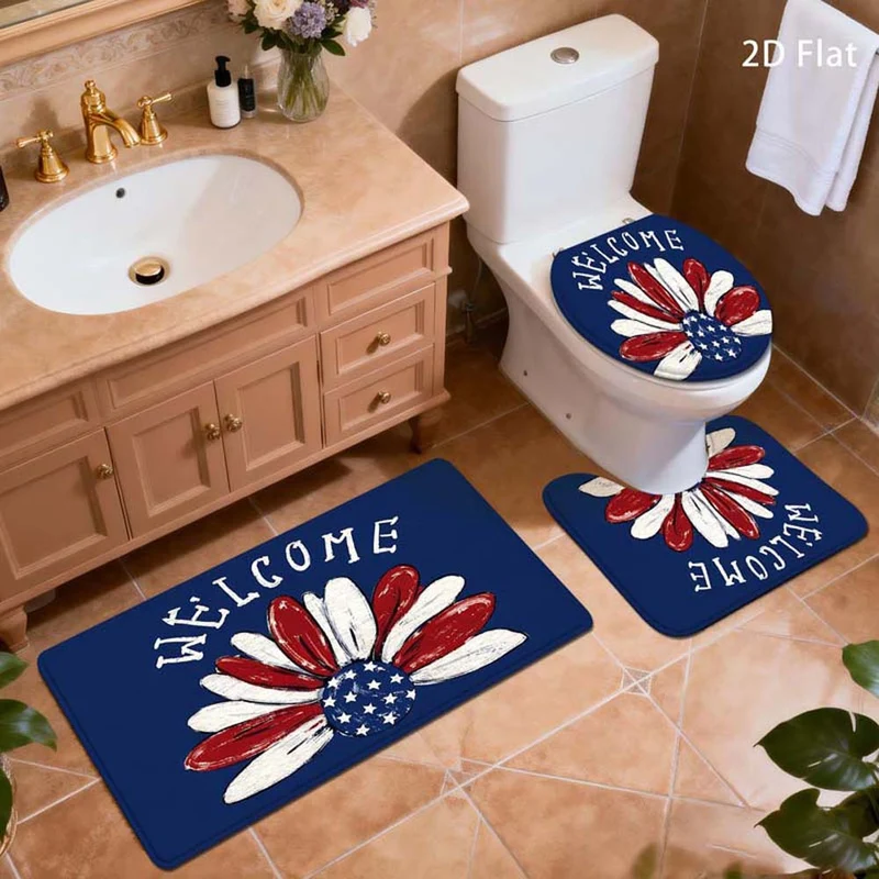 Künstlerisches Badteppich-Set