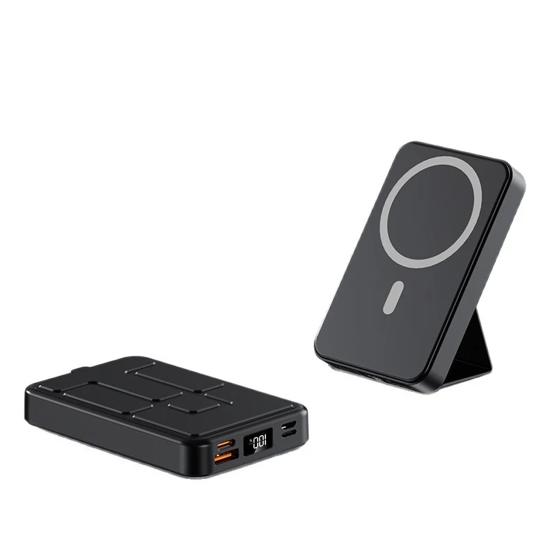 Tragbare magnetische Powerbank mit zwei USB-Anschlüssen Skanto