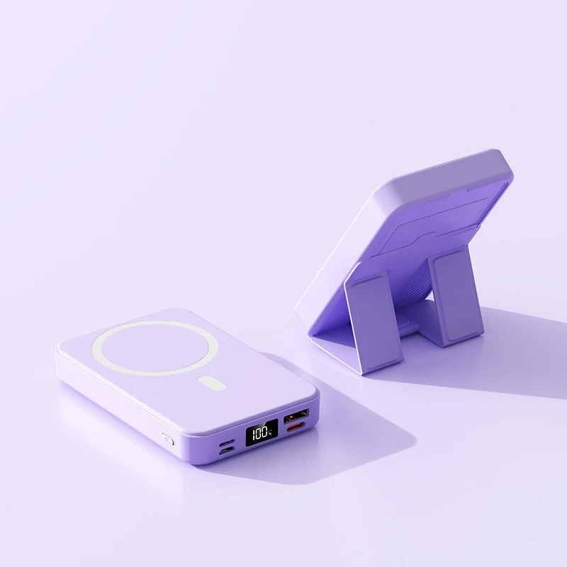 Tragbare magnetische Powerbank mit zwei USB-Anschlüssen Skanto