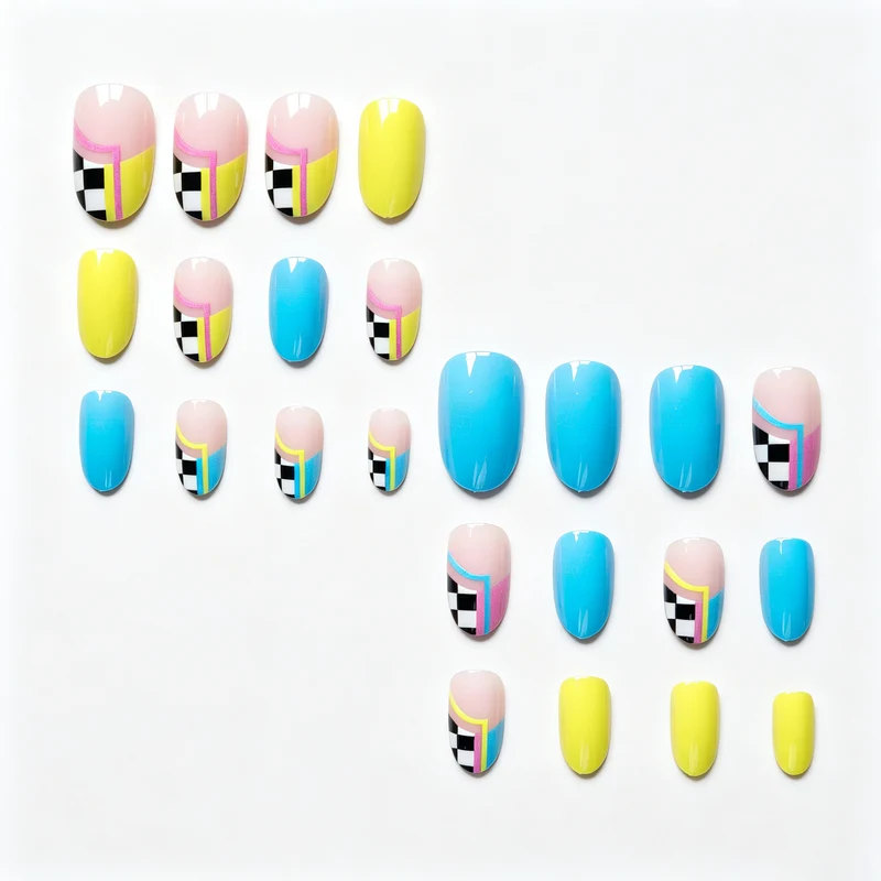 Kreatives abstraktes Nageldesign