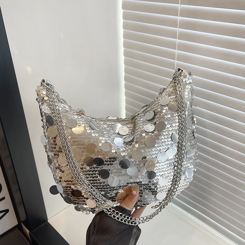 Pailletten-beschichtete Abendhandtasche