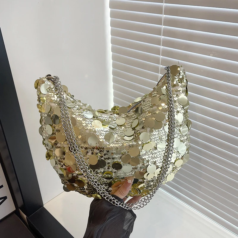 Pailletten-beschichtete Abendhandtasche