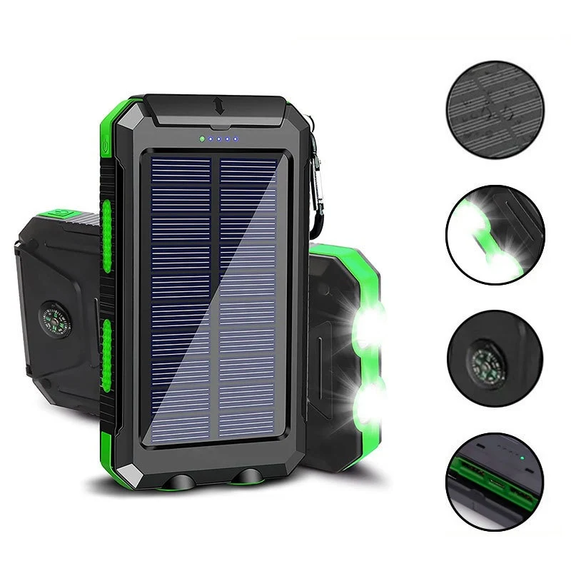 Solarbetriebene Powerbank mit dualem USB-Anschluss Skanto