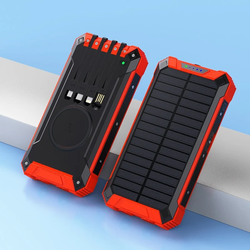 Solar-Powerbank mit Taschenlampe von Skanto