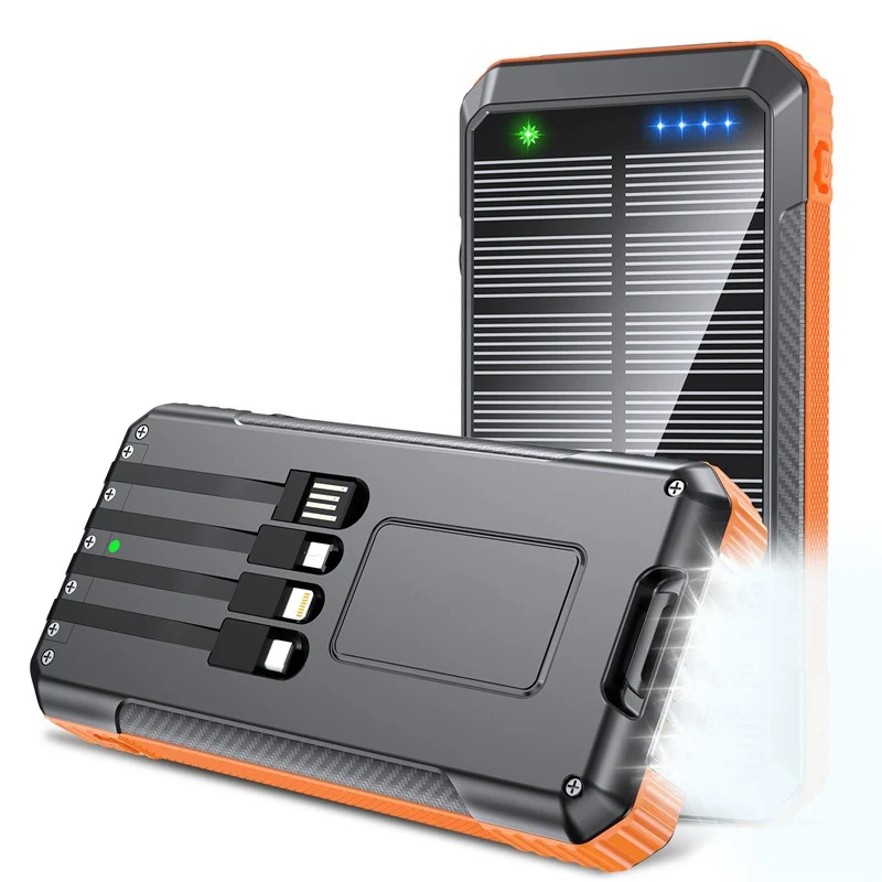 Powerbank mit Solarladefunktion und integrierter LED-Lampe Skanto