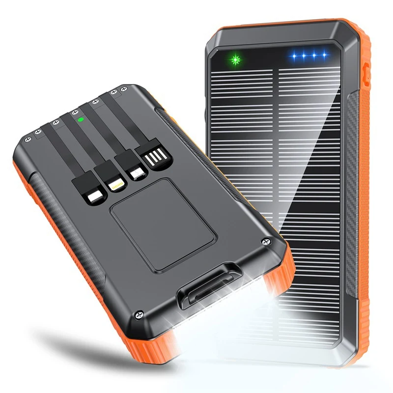 Powerbank mit Solarladefunktion und integrierter LED-Lampe Skanto