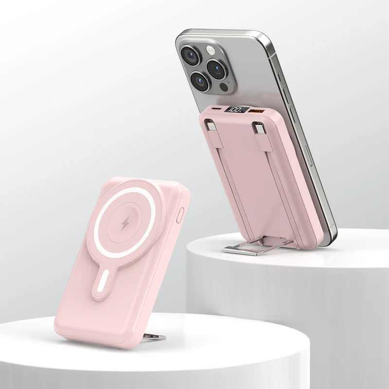 Tragbare magnetische Powerbank mit Ständer Skanto