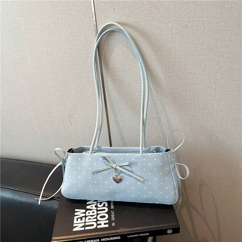 Pünktchenmuster Schultertasche