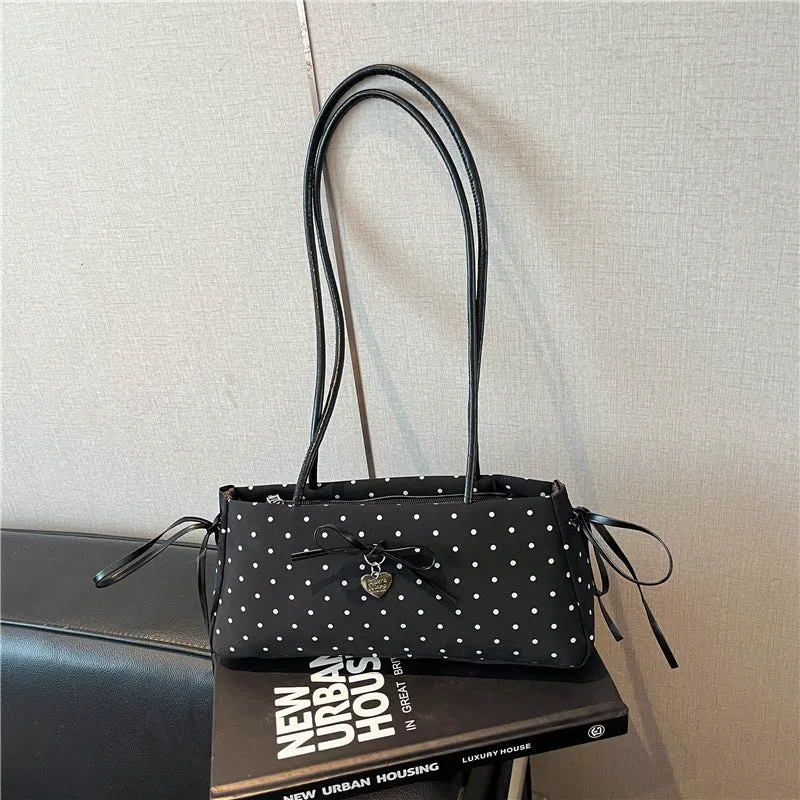 Pünktchenmuster Schultertasche