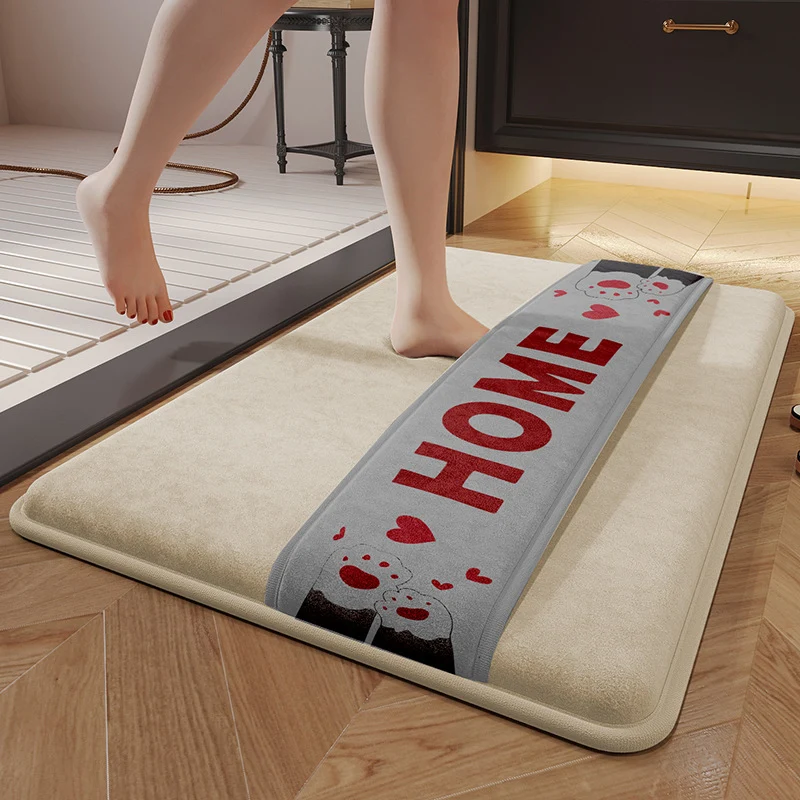 Plüsch Willkommen Zuhause Badmatte