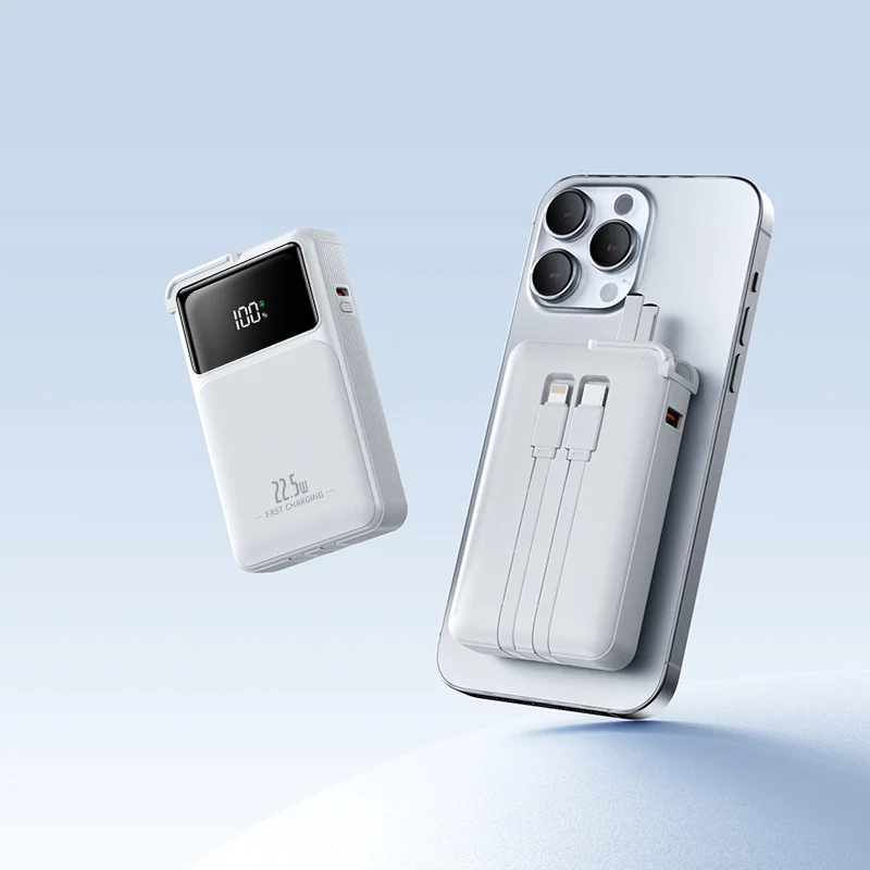 Kompakte Powerbank mit integriertem Ladegerät Skanto