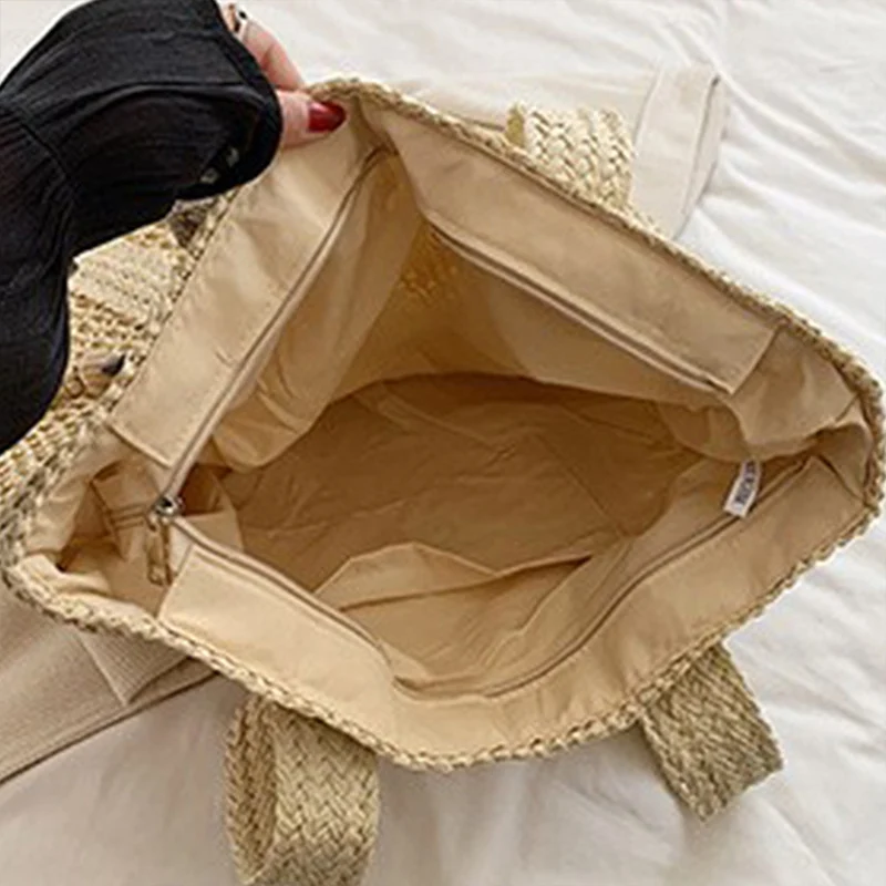 Handgemachte Strandtasche aus hochwertigem Naturmaterial Skanto