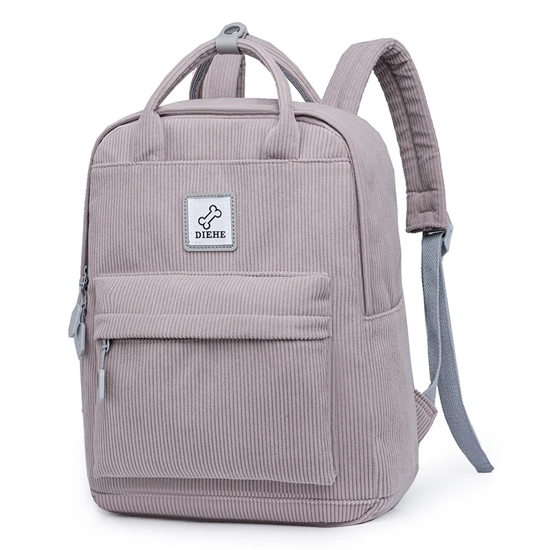 Laptop-Schulrucksack aus strukturiertem Cord Skanto