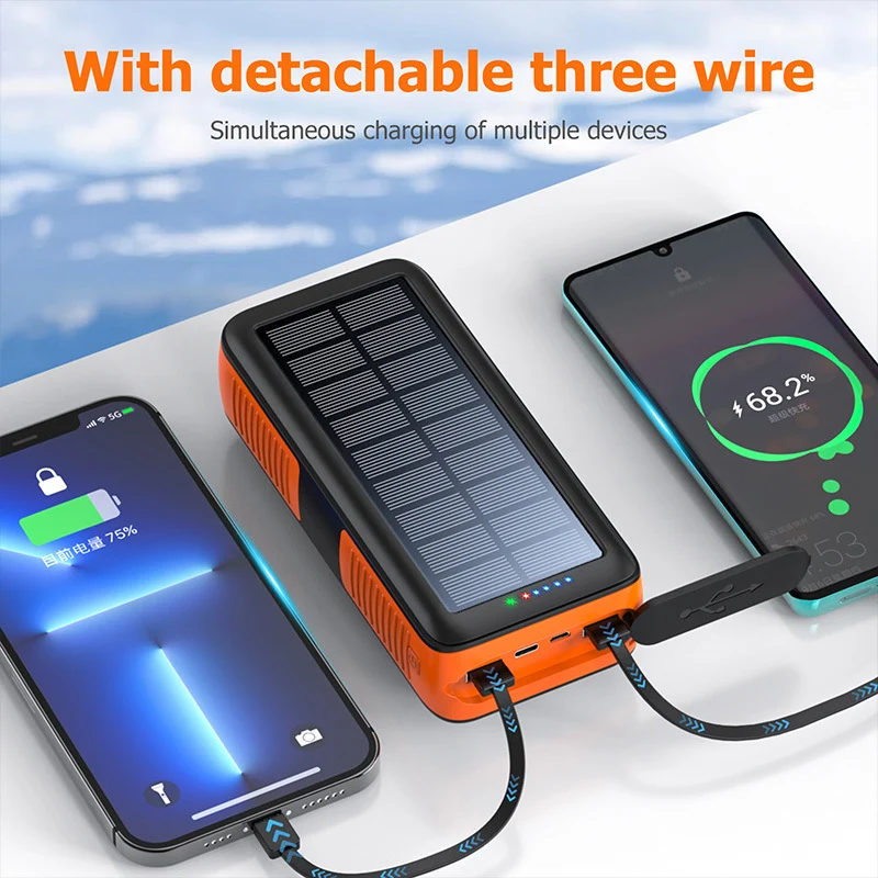 Solar-Powerbank mit multifunktionalen LED-Leuchten Skanto