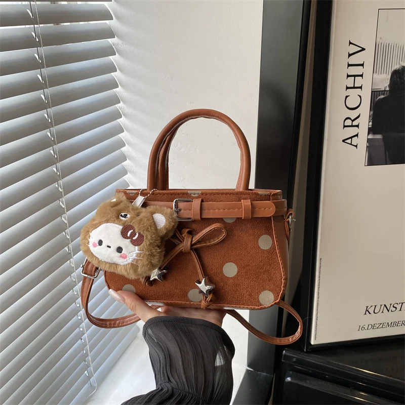 Verspielte Polka-Dot Mini-Handtasche