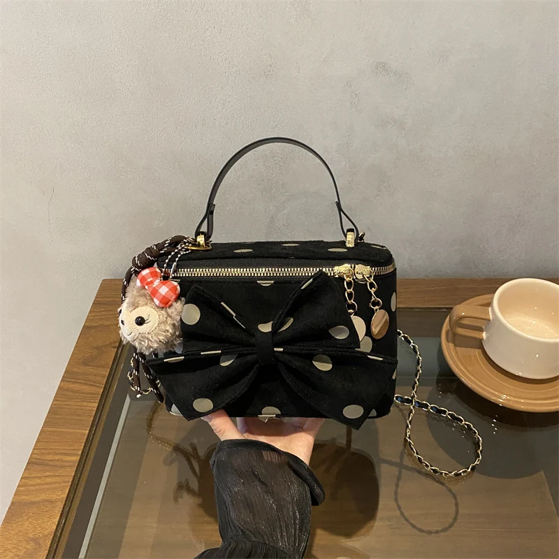 Verspielt Schleifenakzent Mini-Handtasche
