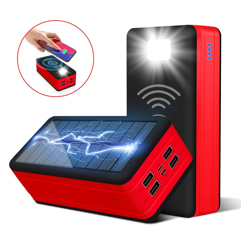 Solar-Powerbank mit kabelloser Ladefunktion von Skanto
