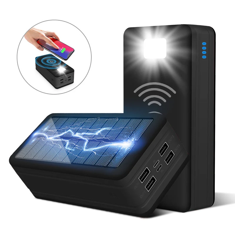 Solar-Powerbank mit kabelloser Ladefunktion von Skanto