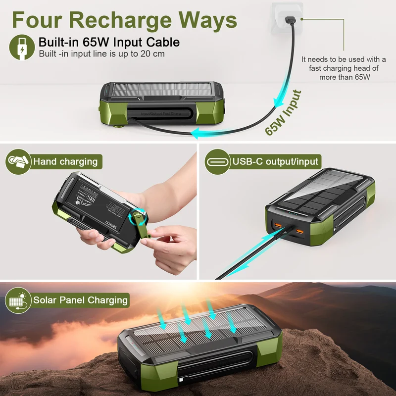 Tragbare Solar-Powerbank Skanto