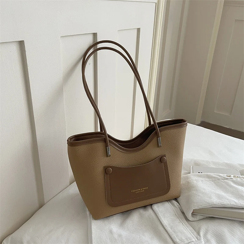 Minimalistische Leder Tote Bag