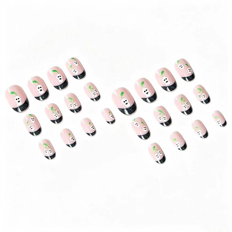 Künstlerisches Schädel-Thema Nagelkunst