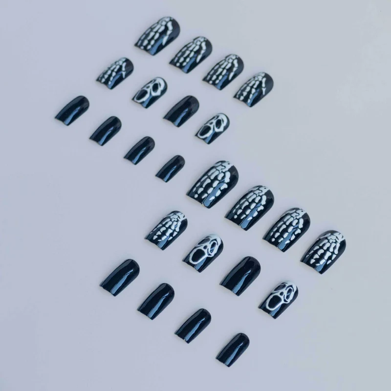 Künstlerisches Skelett Nagelkunstset