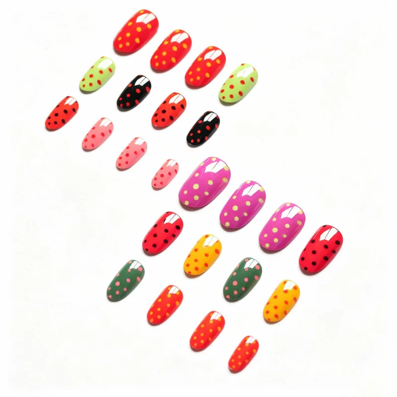 Künstlerisches Polka-Dot-Nagelkunst-Design-Kit