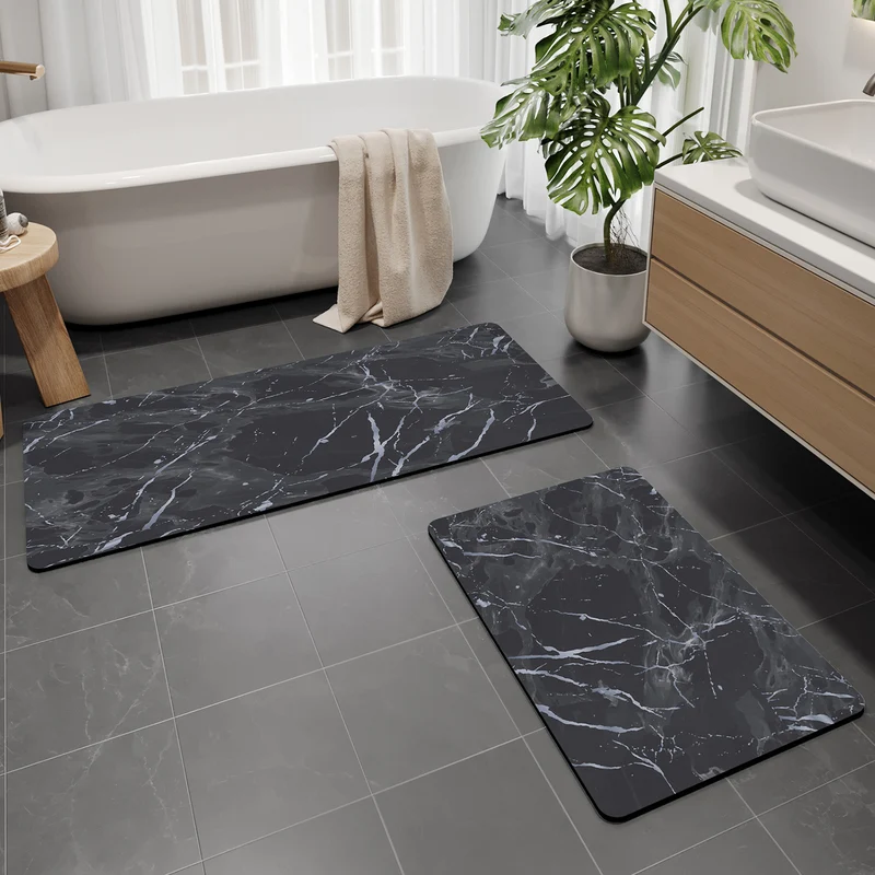 Luxuriöses Marmor Muster Badematten-Set