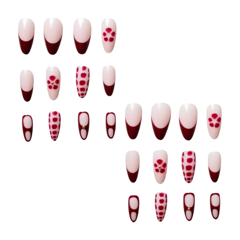 Künstlerisches Nageldesign-Set mit Edelsteinen