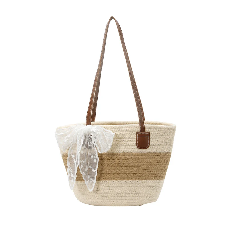 Elegante Sommerstroh Tasche
