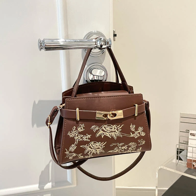 Elegante floral bestickte Handtasche