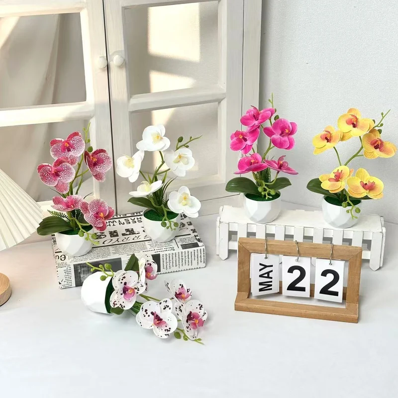 Künstliche Orchideenblumenarrangement für die Innendekoration